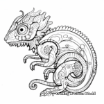 Intricate Chameleon Coloring Pages 2