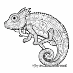 Intricate Chameleon Coloring Pages 3
