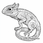 Intricate Chameleon Coloring Pages 4