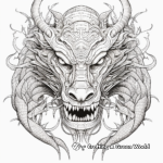 Intricate Chinese Dragon Head Coloring Pages 1
