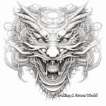 Intricate Chinese Dragon Head Coloring Pages 3