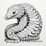 Intricate Chinese Pangolin Coloring Pages for Adults 1