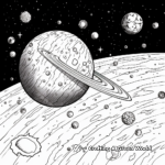 Intricate Comet and Asteroid Coloring Pages 1