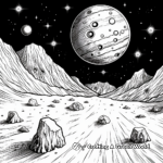 Intricate Comet and Asteroid Coloring Pages 2