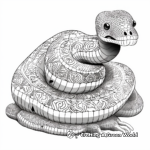 Intricate Common Boa Constrictor Coloring Pages 4
