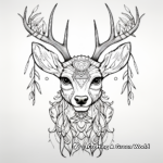Intricate Deer Spirit Animal Coloring Pages 1