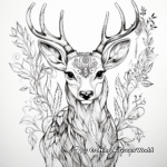 Intricate Deer Spirit Animal Coloring Pages 2