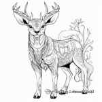 Intricate Deer Spirit Animal Coloring Pages 3