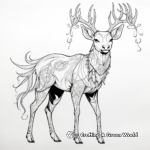 Intricate Deer Spirit Animal Coloring Pages 4