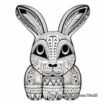 Intricate Design Easter Bunny Coloring Pages for Artists 1