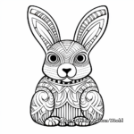 Intricate Design Easter Bunny Coloring Pages for Artists 4