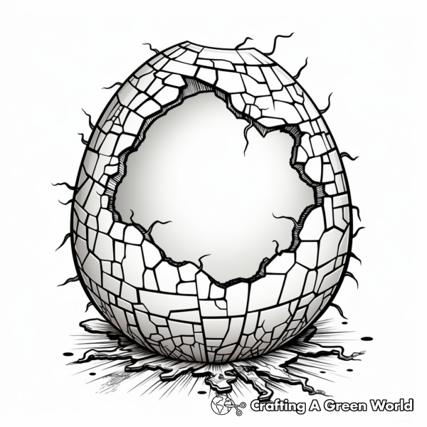 Cracked Egg Coloring Pages - Free &amp; Printable!