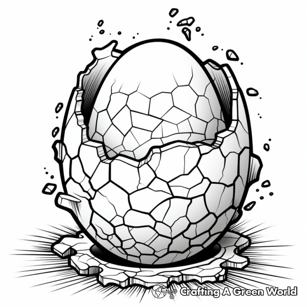 Cracked Egg Coloring Pages - Free &amp; Printable!