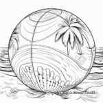 Intricate Designs Beach Ball Coloring Pages for Adults 1