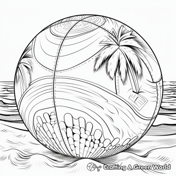 Beach Ball Coloring Pages - Free &amp; Printable!