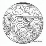 Intricate Designs Beach Ball Coloring Pages for Adults 4