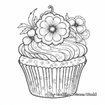 Intricate Detailed Cupcake Coloring Pages for Advanced Artists 1