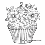 Intricate Detailed Cupcake Coloring Pages for Advanced Artists 2