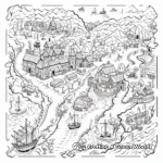 Intricate Detailed Treasure Map Coloring Pages for Adults 1