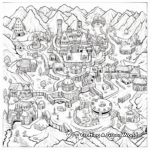 Intricate Detailed Treasure Map Coloring Pages for Adults 2