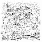 Intricate Detailed Treasure Map Coloring Pages for Adults 3