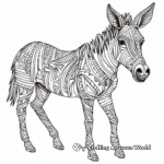Intricate Donkey Designs for Adult Coloring Pages 2