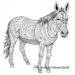 Intricate Donkey Designs for Adult Coloring Pages 4