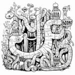 Intricate Earthworm Coloring Pages 1