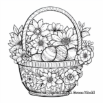 Intricate Easter Basket for Adults Coloring Pages 1