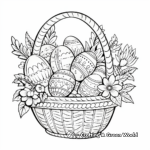 Intricate Easter Basket for Adults Coloring Pages 2