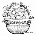 Intricate Easter Basket for Adults Coloring Pages 3