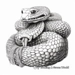Intricate Eastern Diamondback Rattlesnake Coloring Pages 1