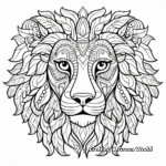 Intricate Elder Lion Face Coloring Pages 1