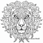 Intricate Elder Lion Face Coloring Pages 2