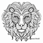 Intricate Elder Lion Face Coloring Pages 3