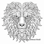 Intricate Elder Lion Face Coloring Pages 4