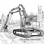 Intricate Excavator Digging coloring pages 2
