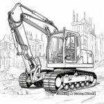 Intricate Excavator Digging coloring pages 4