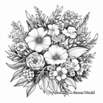 Intricate Floral Pixel Coloring Pages 1