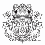 Intricate Frog Mandala Coloring Pages for Adults 1