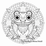 Intricate Frog Mandala Coloring Pages for Adults 2