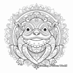 Intricate Frog Mandala Coloring Pages for Adults 3