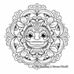 Intricate Frog Mandala Coloring Pages for Adults 4
