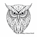 Intricate Geometric Owl Coloring Pages 1