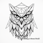 Intricate Geometric Owl Coloring Pages 2