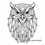 Intricate Geometric Owl Coloring Pages 4
