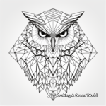 Intricate Geometric Snowy Owl Coloring Pages 1