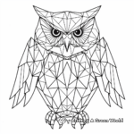 Intricate Geometric Snowy Owl Coloring Pages 2