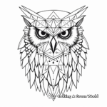 Intricate Geometric Snowy Owl Coloring Pages 4