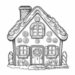 Intricate Gingerbread House Adult Coloring Pages 2